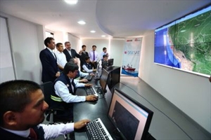 El centro para control de embarcaciones pesqueras - Crédito: Presidencia de Perú