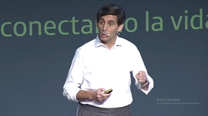 José María Álvarez-Pallete durante el anuncio de esta tarde en Madrid - Crédito: Telefónica
