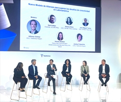 El encuentro organizado por Telefónica Hispam ayer en MWC - Crédito: Telefónica